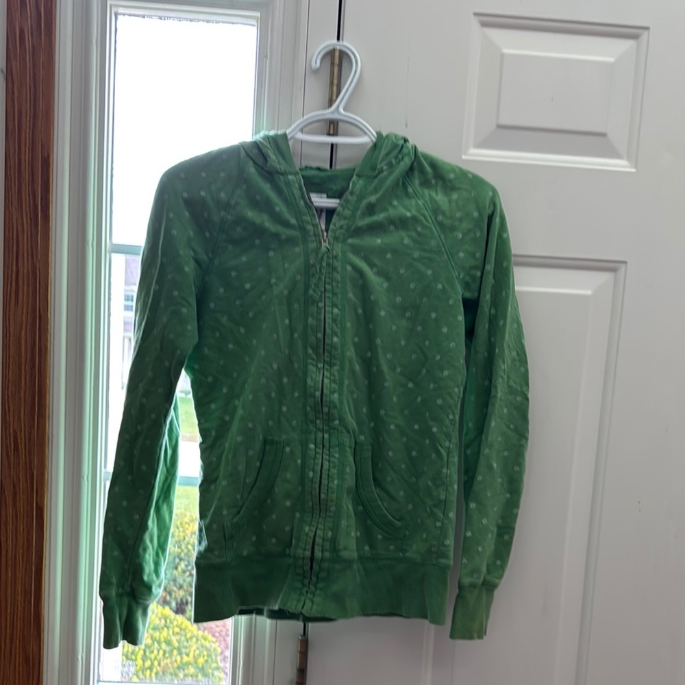 Merona Green Zip-Up Hoodie Sweatshirt
